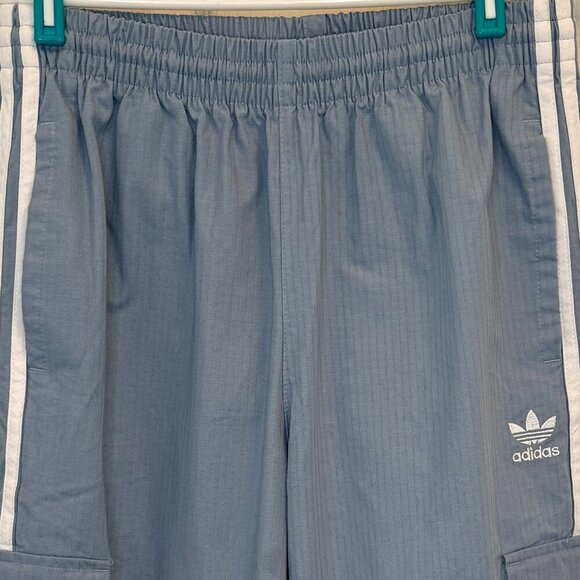 adidas Parley Ocean Green Earth Light Gray Blue Athletic Track Pants Size Medium - Picture 2 of 9
